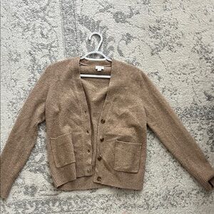 J Crew Women's Tan Cardigan Sweater